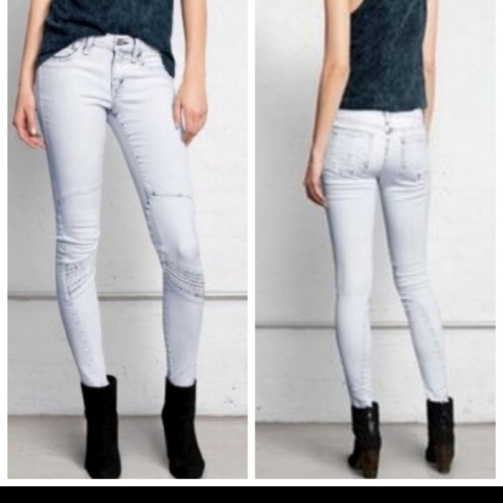 🥳2xHP🥳 Rag & Bone Womens For Intermix Bleached Samurai Blue Jeans sz. 27